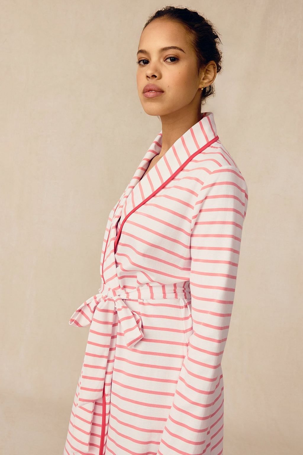 Pima Robe in Gelato Anchor Stripe