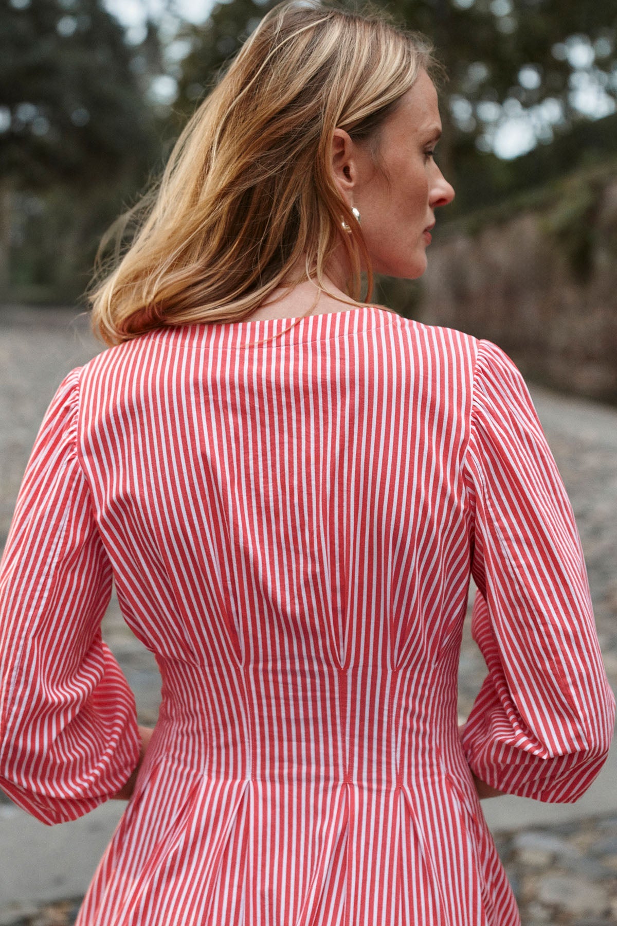 Sunday Dress in Tart Bengal Stripe