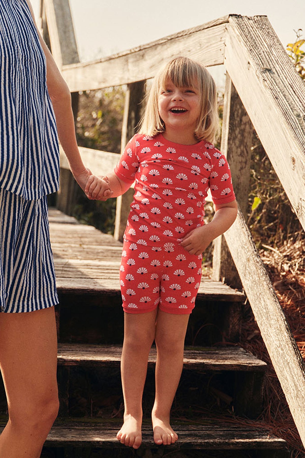 Kids Shorts Set in Tart Scallop Shell